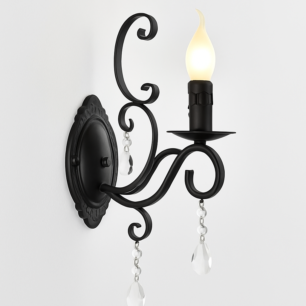 lustre vintage en cristal et fer forgé pour un éclairage élégant - vue 11 sur 15