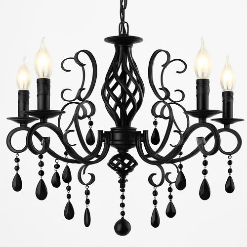 lustre vintage en cristal et fer forgé pour un éclairage élégant - vue 16 sur 15