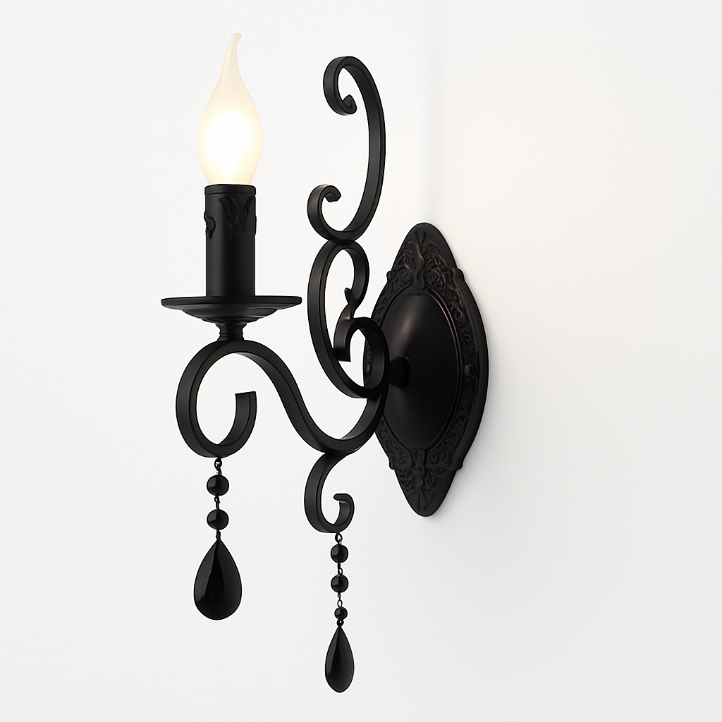 lustre vintage en cristal et fer forgé pour un éclairage élégant - vue 10 sur 15
