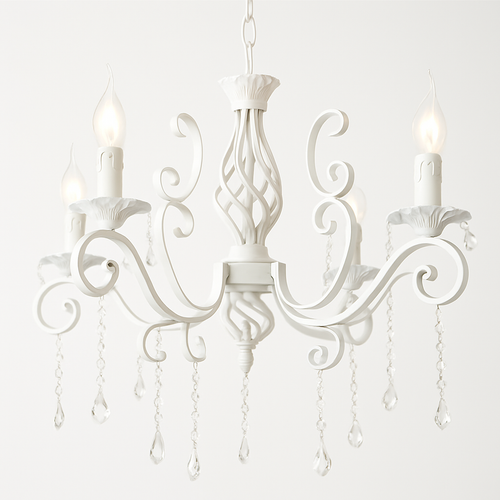 lustre vintage en cristal et fer forgé pour un éclairage élégant - vue 11 sur 10