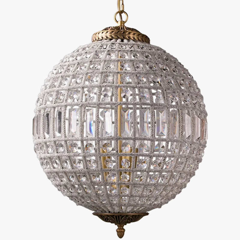 lustre vintage en cristal style luxe moderne décor intérieur