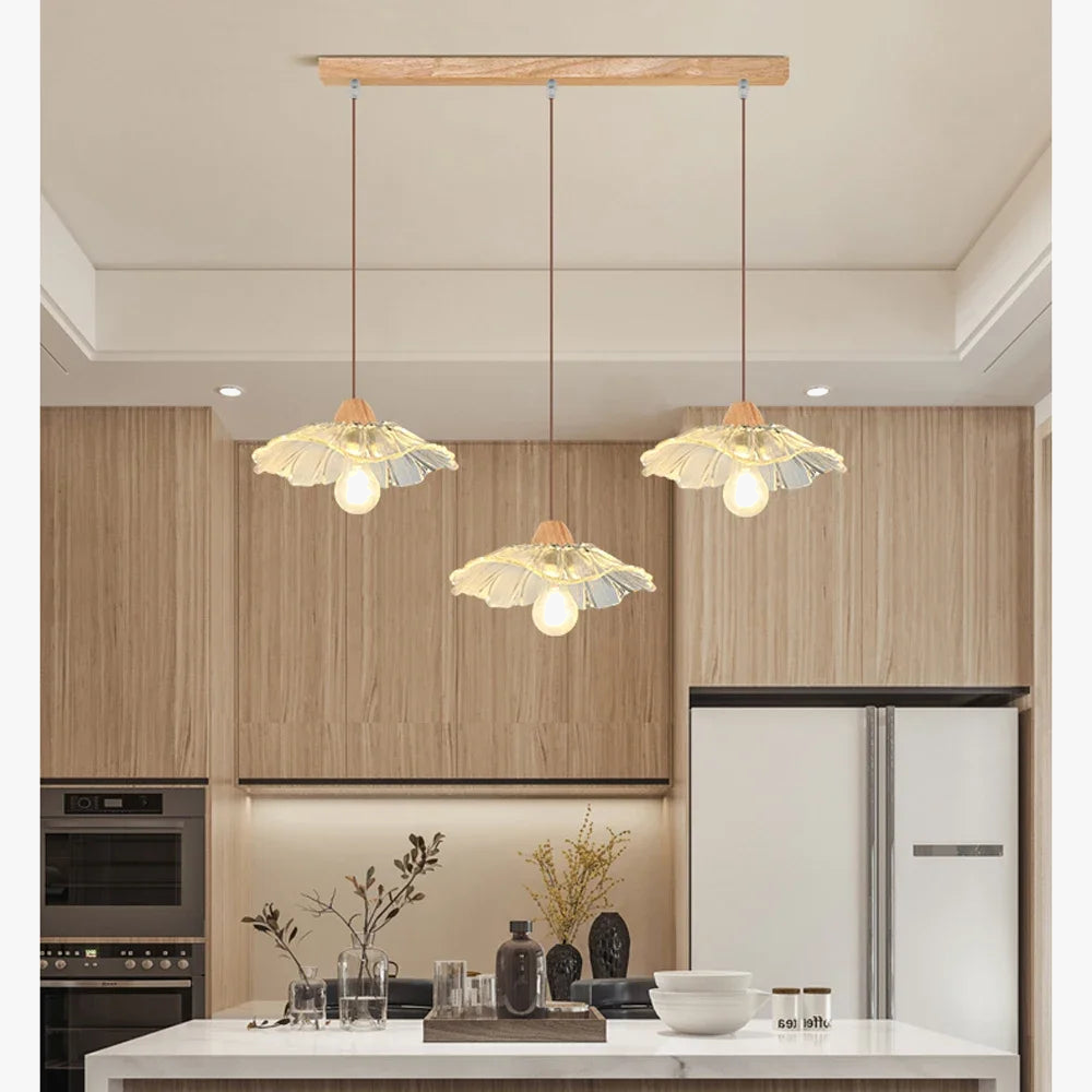 Lustre Vintage minimaliste en verre de cristal
