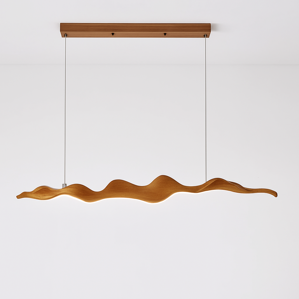Lustre Vintage Résine Feuille Lumières Dimmable Avec RC