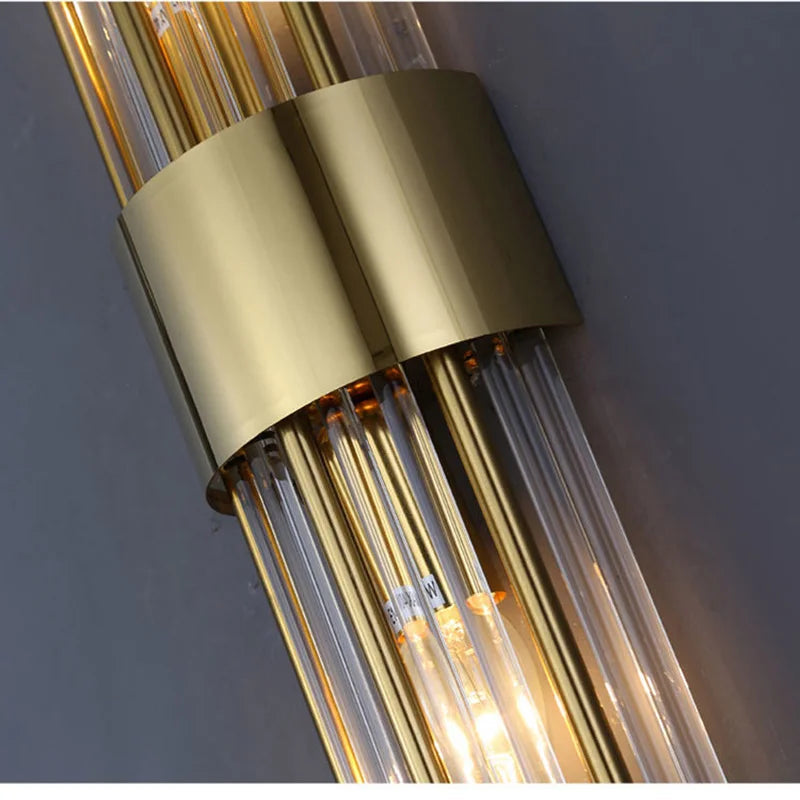 applique murale en cristal Luxe moderne LED or éclairage intérieur