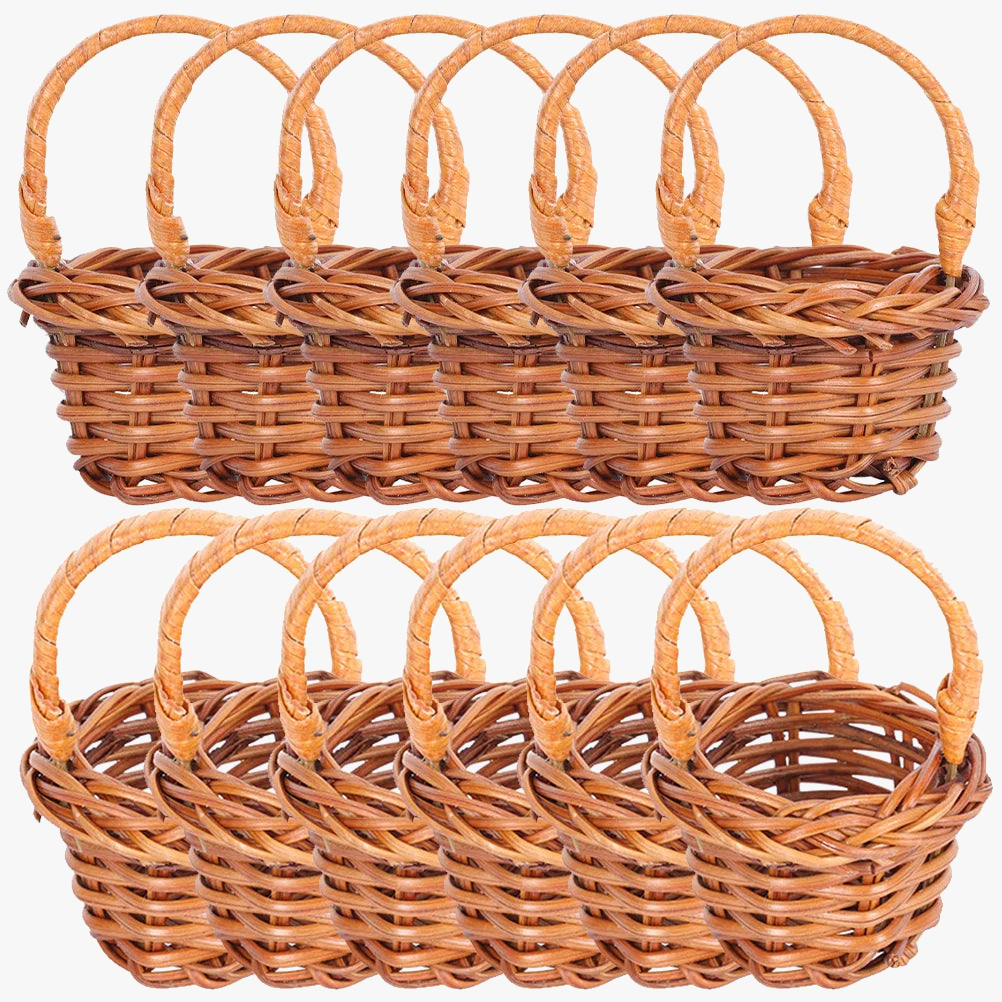 mini panier tissé pour fleurs et cadeaux de fête
