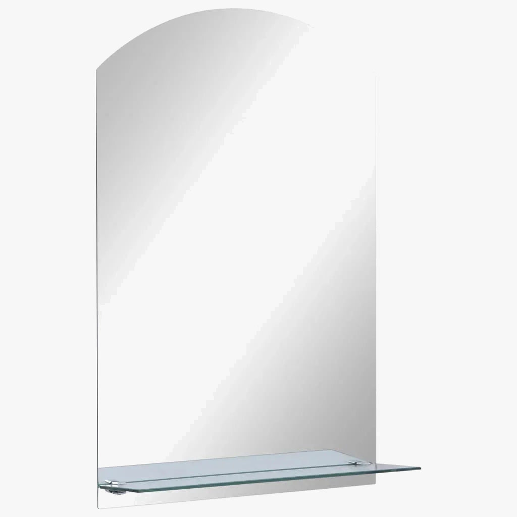 miroir mural avec étagère en verre trempé décoration intérieure moderne