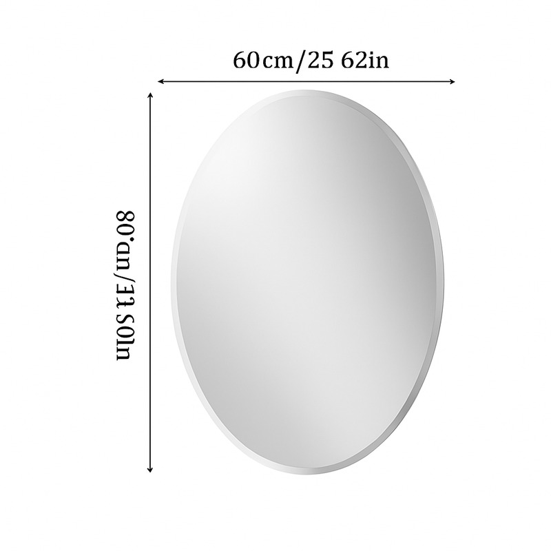 Miroir Mural Ovale Inclinable Biseauté - Studio Spegel Par Smedbo - Laiton Doré - 60 Cm - Neuf