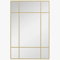 miroir mural rectangulaire avec cadre en métal élégant