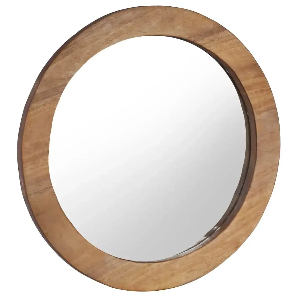 miroir mural rond en teck pour décoration intérieure