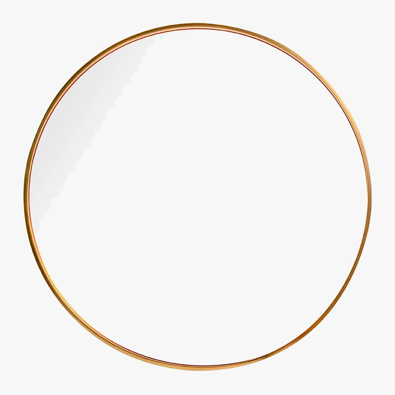 miroir rond moderne avec cadre en aluminium pour décoration murale