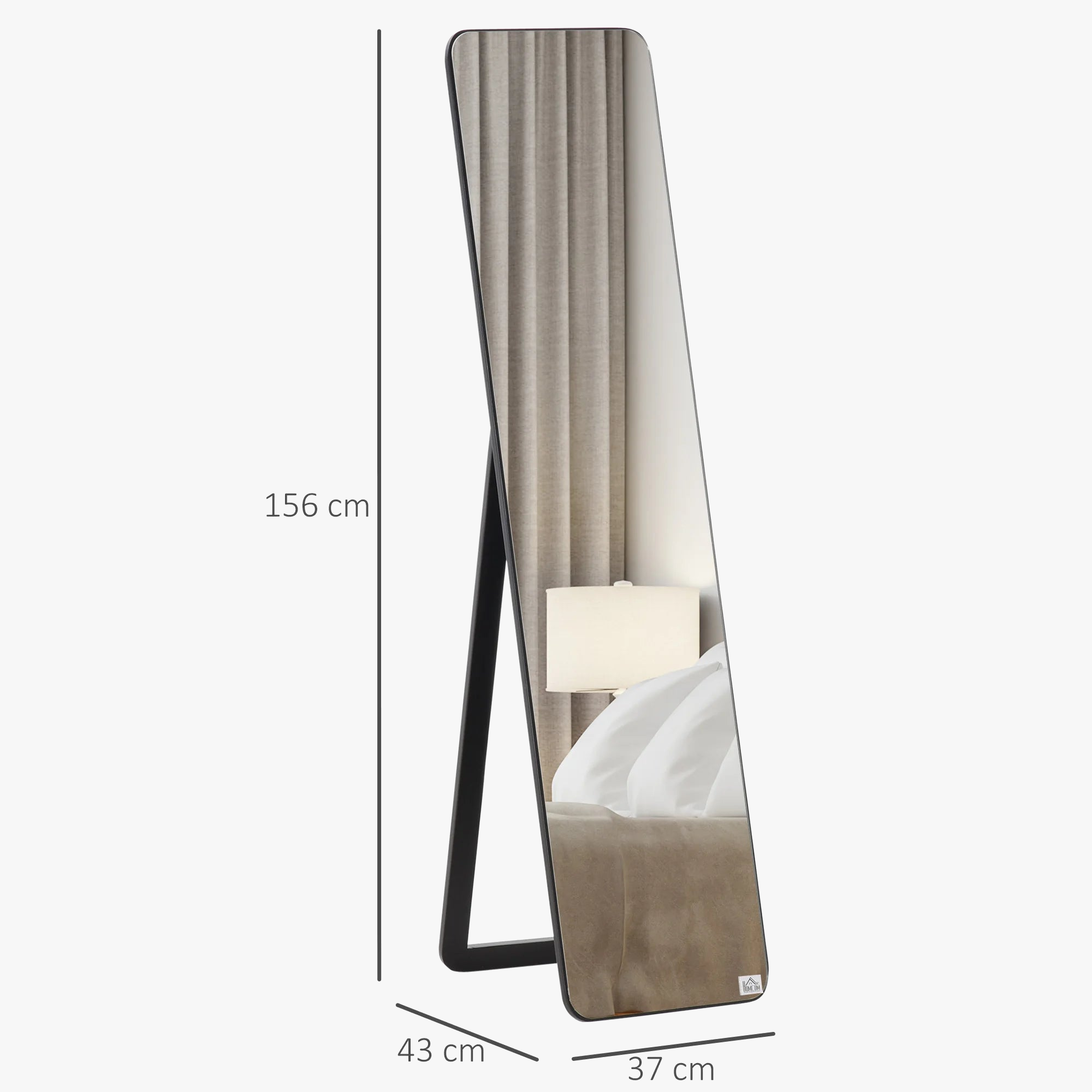 miroir sur pied avec cadre en bois élégant et moderne