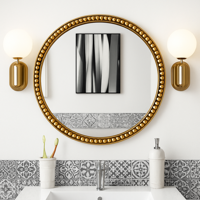 miroirs décoratifs ovales en macramé nordique pour décoration intérieure