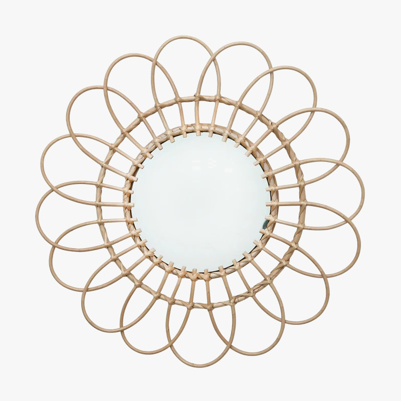miroirs décoratifs ronds en macramé pour un style nordique