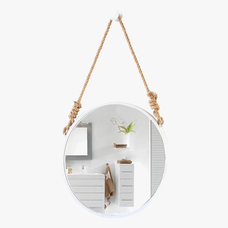miroirs décoratifs ronds rétro suspendus artisanat nordique esthétique