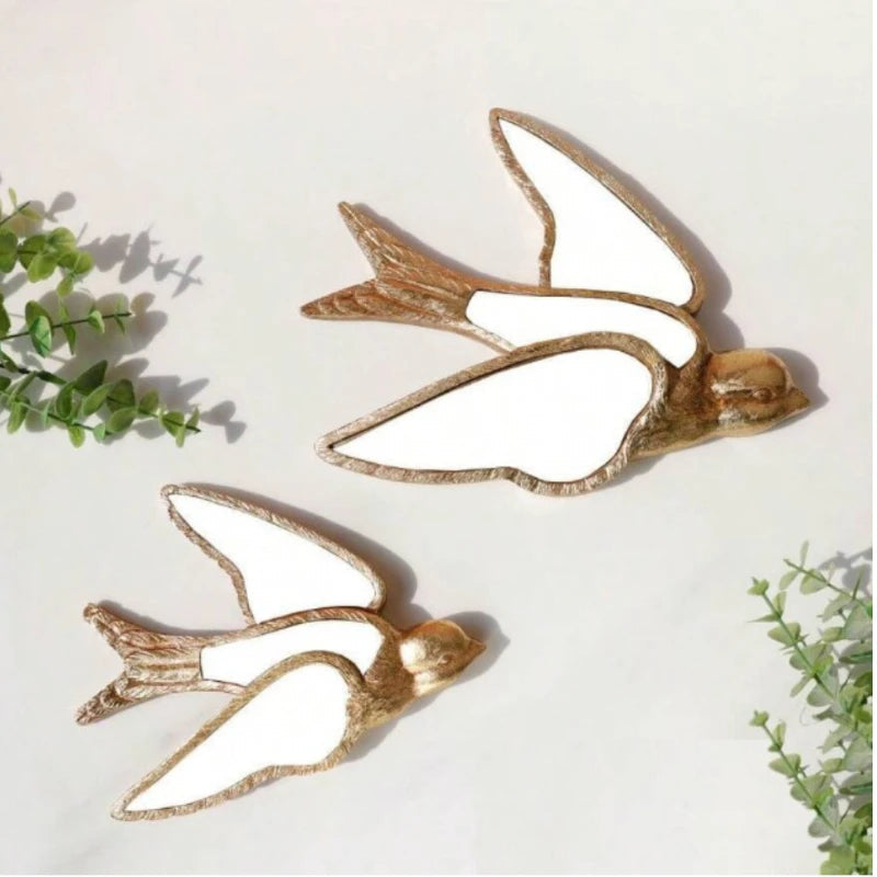 miroirs décoratifs vintage en forme de forêt et libellule pour décoration murale