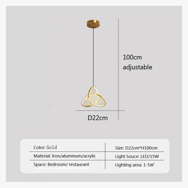 Suspension LED au design minimaliste moderne