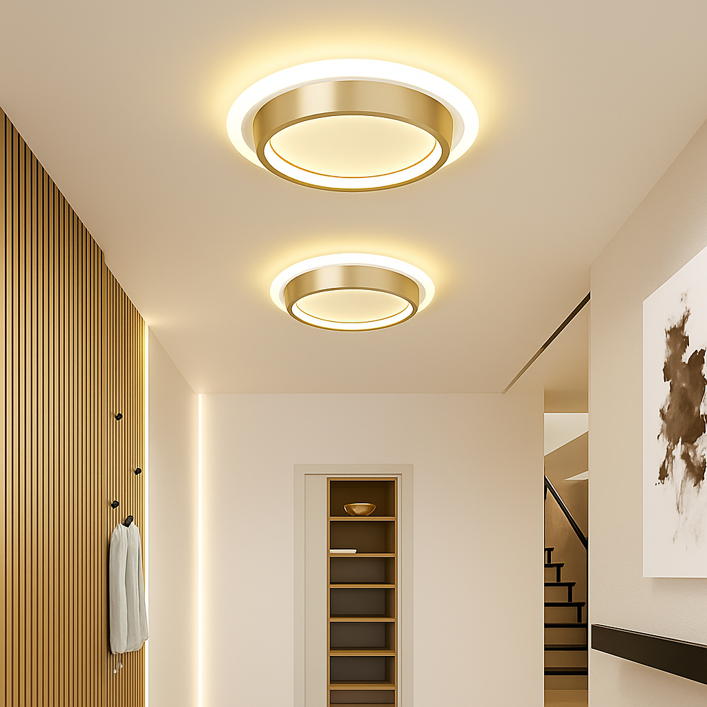 Moderne LED Allée Plafonnier Lustre Pour Couloir Escaliers Foyer Balcon Chambre Salle De Bains Luminaires Intérieur Lustre - vue 4 sur 22