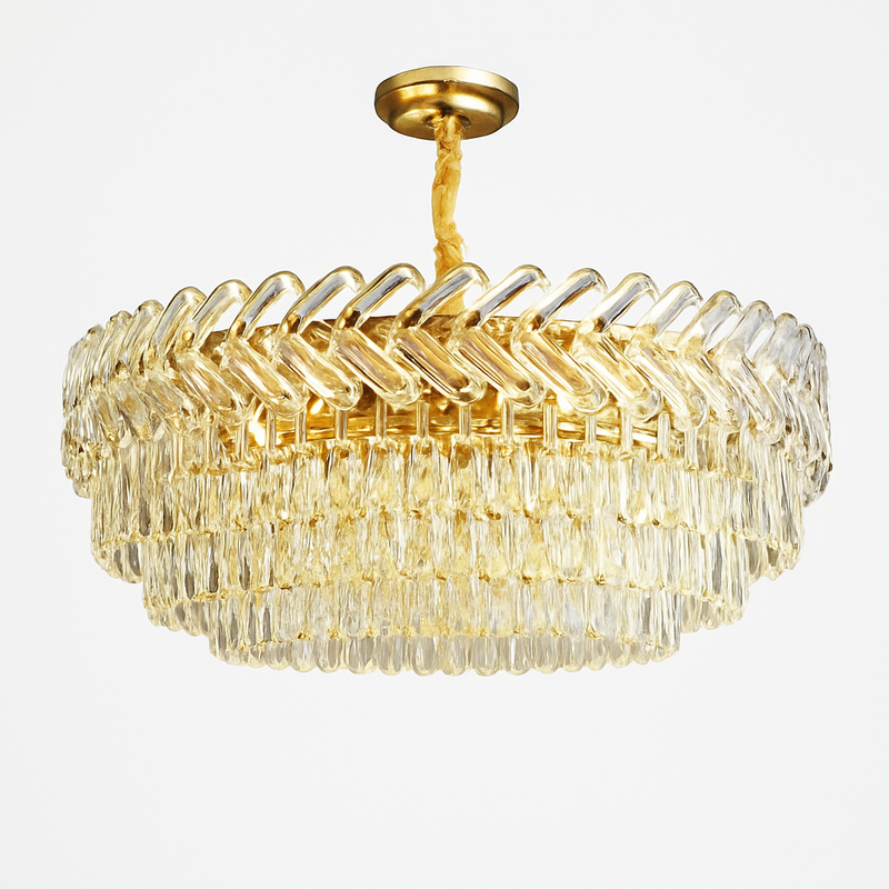 Moderne luxe cristal Led lustres salon décor Led Suspension lampe salle à manger Villa Suspension Luminaire Luminaire