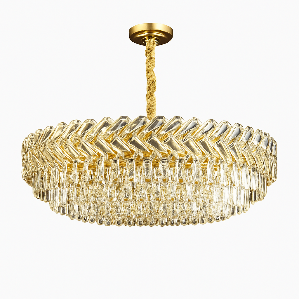 Moderne luxe cristal Led lustres salon décor Led Suspension lampe salle à manger Villa Suspension Luminaire Luminaire - vue 6 sur 18