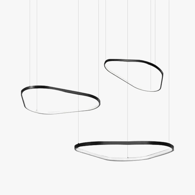 lustre Moderne noir irrégulier Led éclairage salon salle à manger nordique décor à la maison chambre