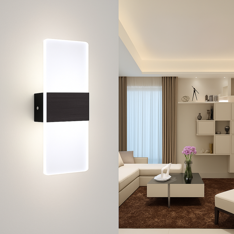Moderne Simple Chambre Chevet Acrylique applique Créative LED rectangulaire ellipse бра décor à la maison luminaria induction applique murale