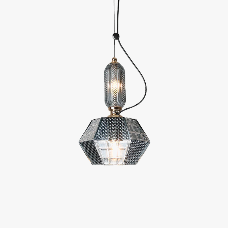 suspension Moderne Vintage Simple fumée gris verre LED cuisine intérieur salon Table de chevet île barre