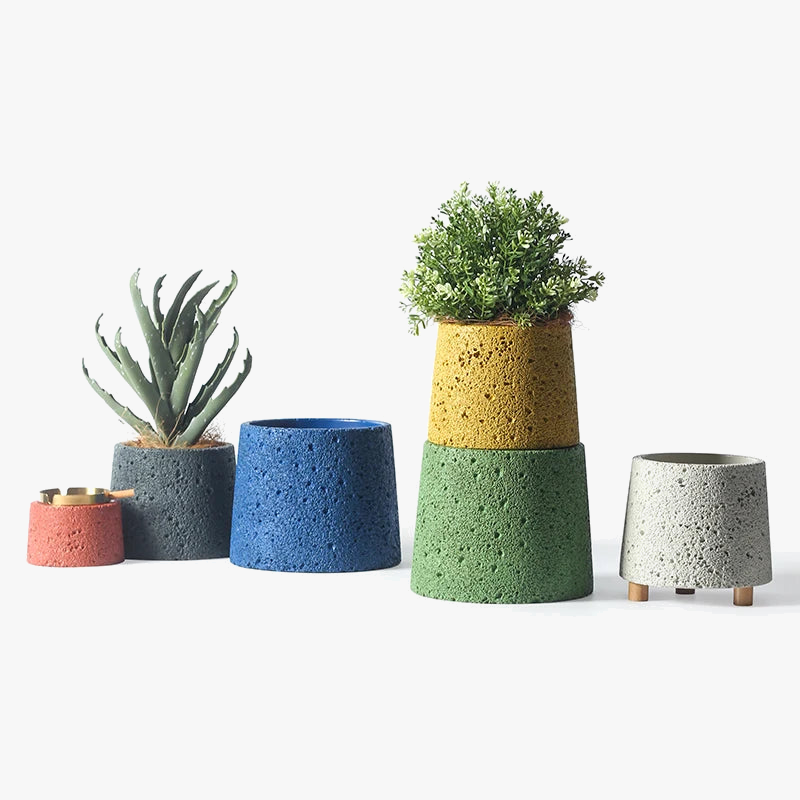 moule en silicone pour pot de fleurs motif lune créatif