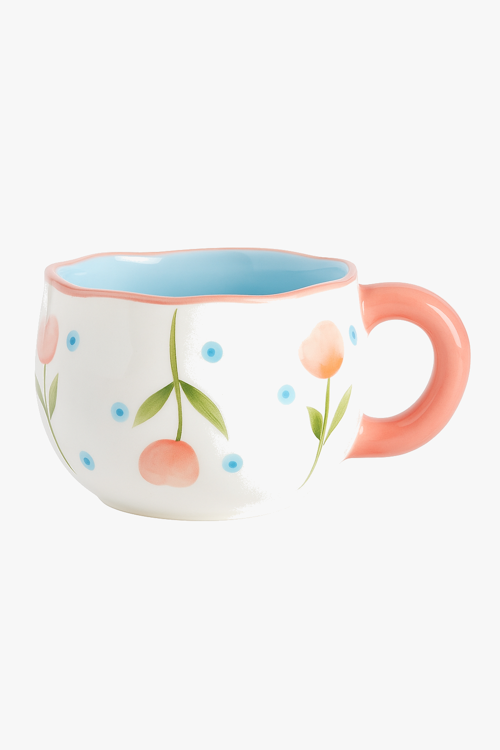 Mug céramique irregulier pincé main style coreen