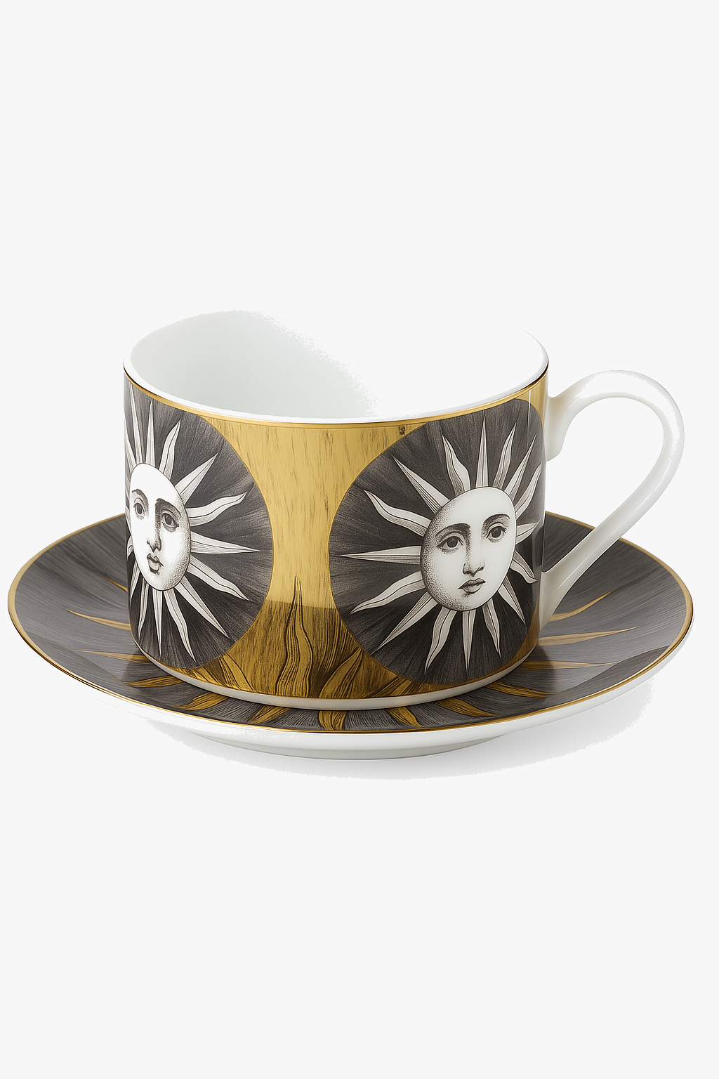 Mug céramique porcelaine motif animal doré style europe