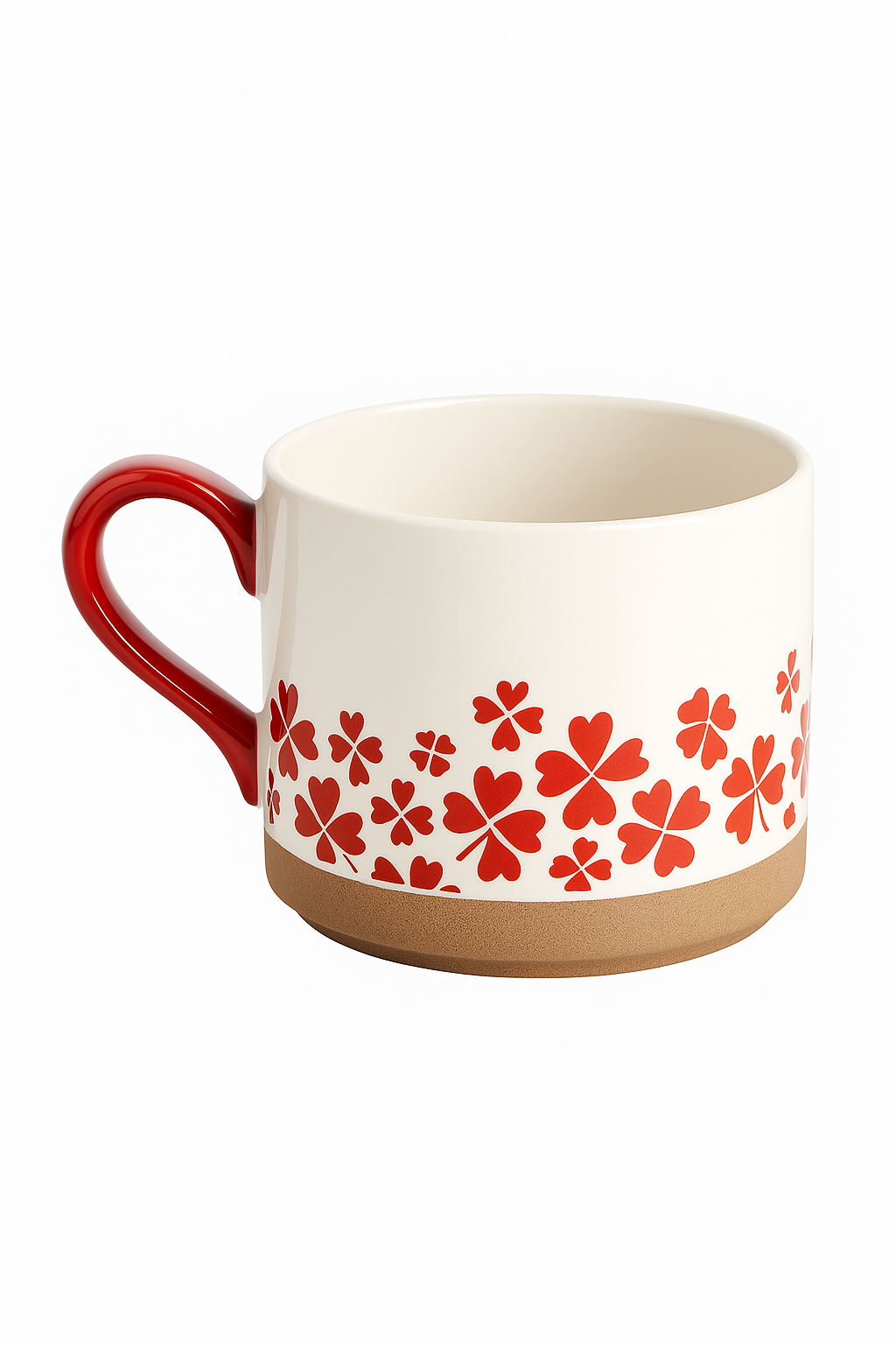 Mug ceramique japonais retro fleurs cerisier peint main