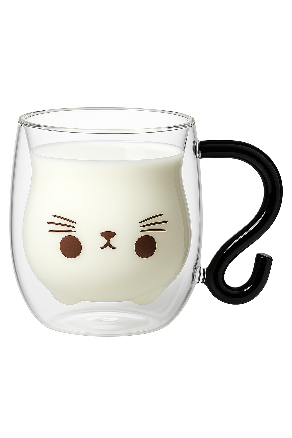 Mug chat double paroi verre isolant 250ml mignon - vue 2 sur 2