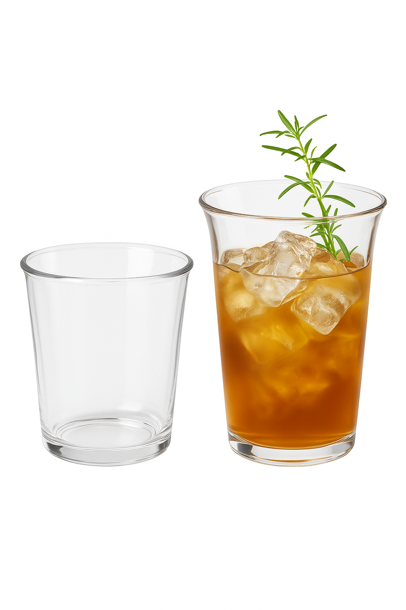 Mug en verre transparent style bubble tea coréen