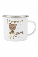 Mug enfant personnalisé animal style cartoon émail anniversaire