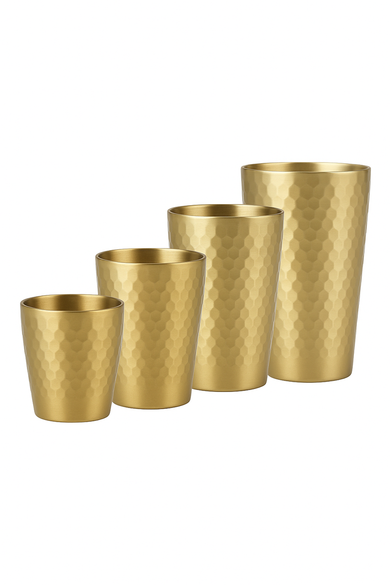 Mug isotherme acier inoxydable motif nid double paroi