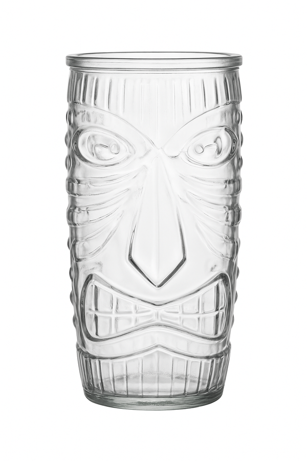 Mug tiki en verre style bar cocktail transparent