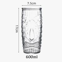 Mug tiki en verre style bar exotique cocktail