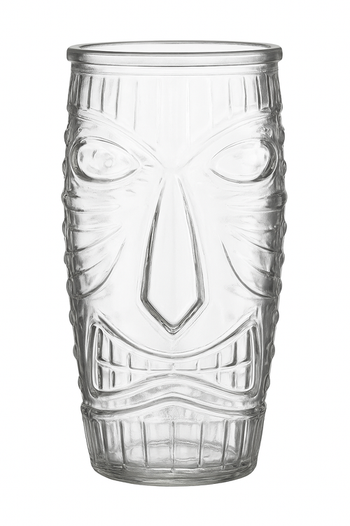 Mug tiki en verre style bar exotique cocktail - vue 2 sur 2