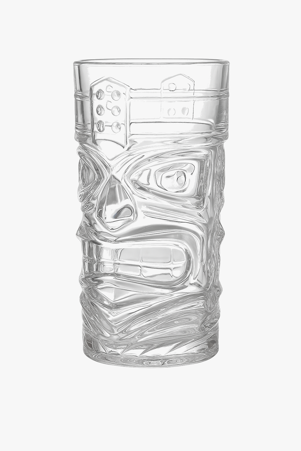 Mug tiki en verre transparent style bar cocktail