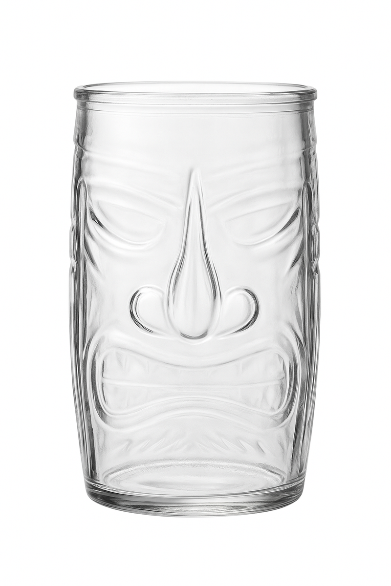 Mug tiki en verre transparent style bar cocktail
