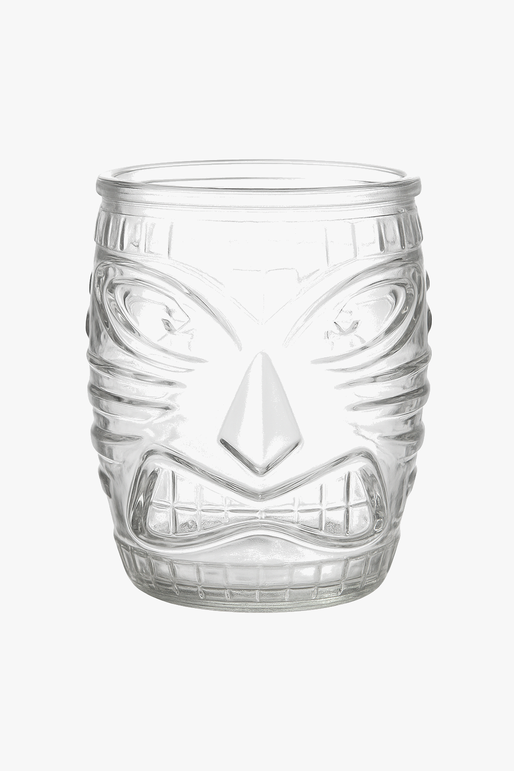 Mug tiki en verre transparent style bar exotique