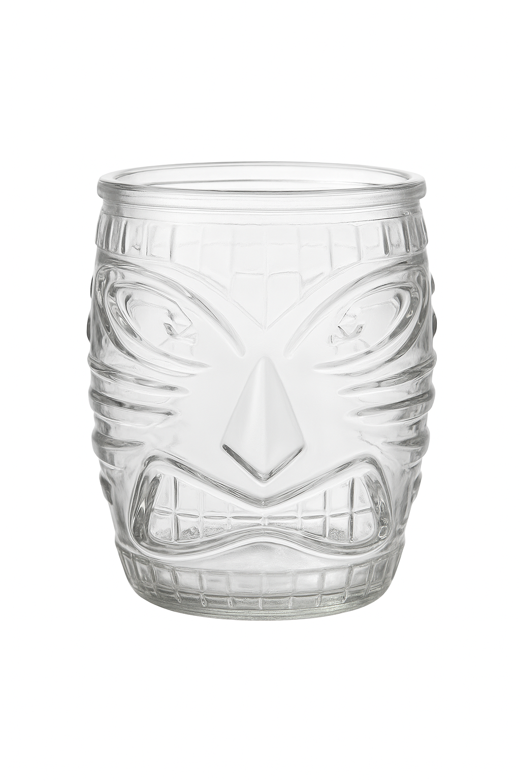 Mug tiki en verre transparent style bar exotique