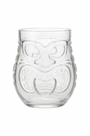 Mug tiki en verre transparent style bar festif