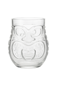 Mug tiki en verre transparent style bar festif