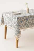 Nappe champêtre à motifs floraux style vintage décor