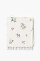 Nappe champetre dentelle marguerite pompons table cuisine maison