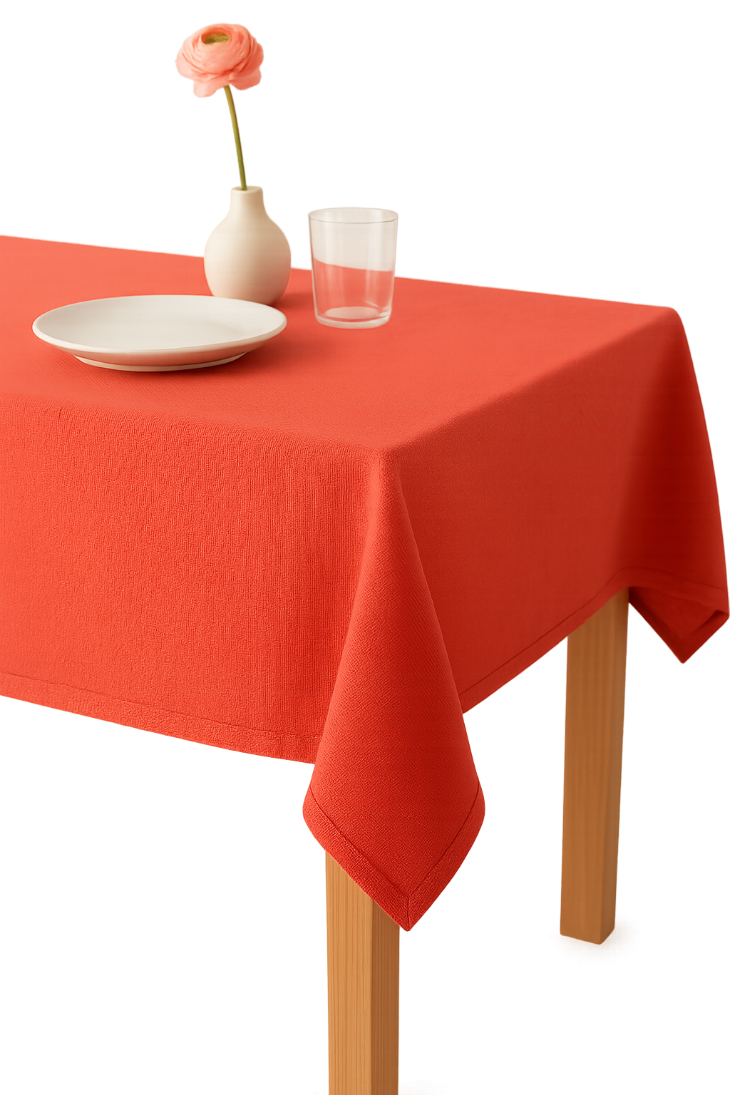 Nappe coton lin imperméable style minimal pour table - vue 3 sur 2