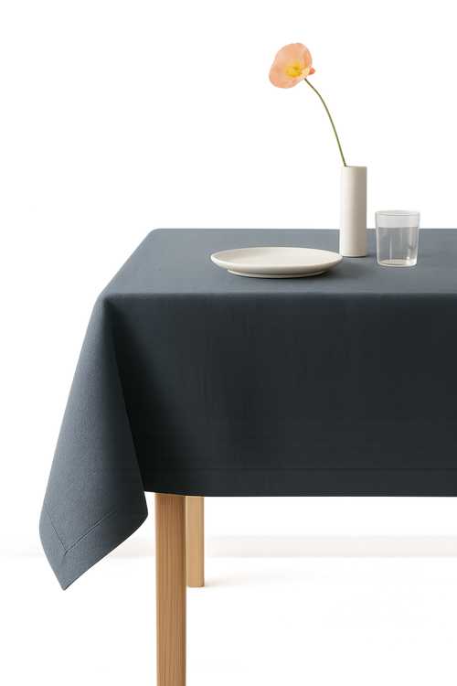 Nappe coton lin imperméable style naturel table repas