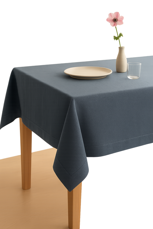 Nappe coton lin imperméable style uni pour table