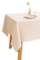 Nappe dentelle style champetre impermeable pour table cuisine