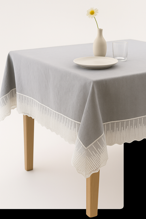 Nappe dentelle style francais motif pluie etoiles decoration - vue 2 sur 2